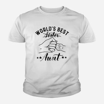 Womens Worlds Best Aunt Womens Youth T-shirt - Thegiftio UK