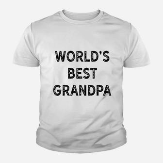 Worlds Best Grandpa Youth T-shirt | Crazezy