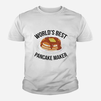 Worlds Best Pancake Maker Youth T-shirt | Crazezy AU