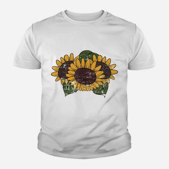 Yellow Flower Blossom Nature Hippie Beautiful Sunflower Youth T-shirt | Crazezy