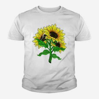 Yellow Flower Florist Floral Blossom Sunshine Sunflower Youth T-shirt | Crazezy