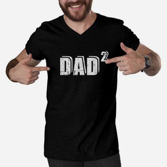 2Nd Second Time Dad Daddy To Be Men V-Neck Tshirt | Crazezy