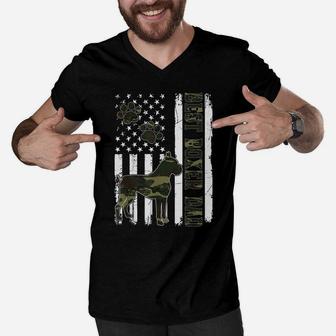 American Flag Best Boxer Dad Ever Tee Dog Dad Men V-Neck Tshirt | Crazezy DE