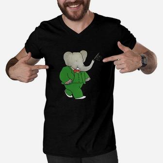 Babar Elephant For Men Women Mothers Day Dad Friends Men V-Neck Tshirt | Crazezy CA