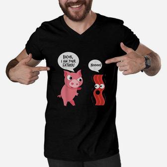 Bacon I Am Your Father Men V-Neck Tshirt | Crazezy