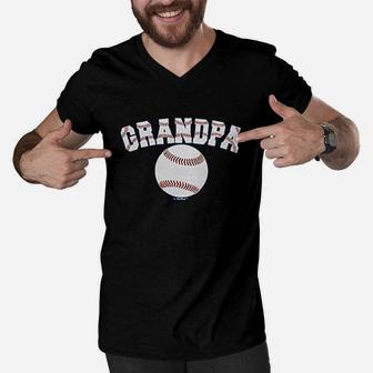 Baseball Grandpa Sports Pride Men V-Neck Tshirt | Crazezy