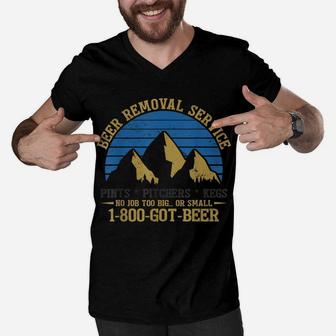 Beer Removal Service No Job Too Big Or Small Fathers Day Men V-Neck Tshirt | Crazezy CA