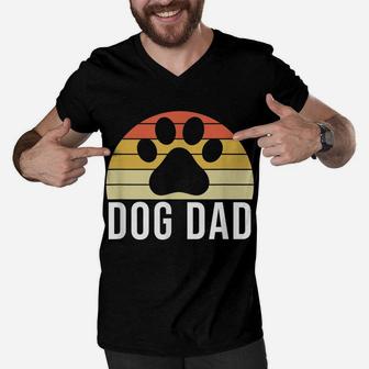 Best Dog Dad - Cool & Funny Paw Dog Saying Dog Owner Quote Men V-Neck Tshirt | Crazezy