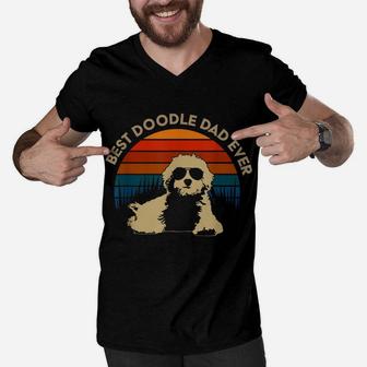 Best Doodle Dad Ever - Funny Dog Goldendoodle Labradoodle Men V-Neck Tshirt | Crazezy AU