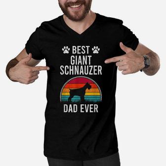 Best Giant Schnauzer Dad Ever Dog Lover Men V-Neck Tshirt | Crazezy DE
