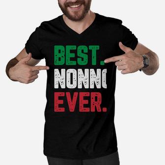 Best Nonno Ever Funny Quote Gift Father's Day Men V-Neck Tshirt | Crazezy UK