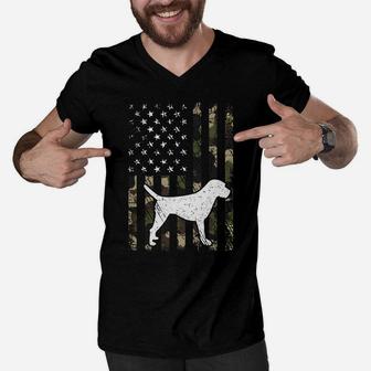 Border Terrier Dog Dad Mom Camouflage Usa Flag Men V-Neck Tshirt | Crazezy