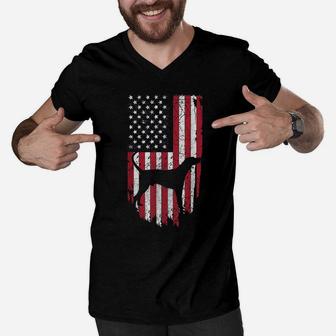 Coonhound Dog Mom Dad Patriotic Shirts, 4Th Of July Usa Flag Men V-Neck Tshirt | Crazezy