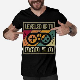 Dad 20 Gamer Funny Second Time Dad Pregnancy Announcement Men V-Neck Tshirt | Crazezy DE