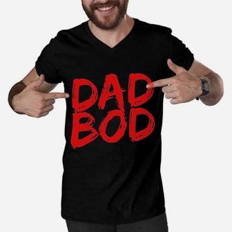 Dad Bod Funny Men V-Neck Tshirt | Crazezy