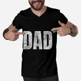 Dad Cubed Shirt Dad Of Three Mens Quote Funny Christmas Gift Men V-Neck Tshirt | Crazezy DE