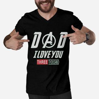Dad I Love You 3000 Men V-Neck Tshirt - Thegiftio UK