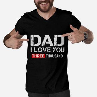 Dad I Love You 3000 Men V-Neck Tshirt - Thegiftio UK