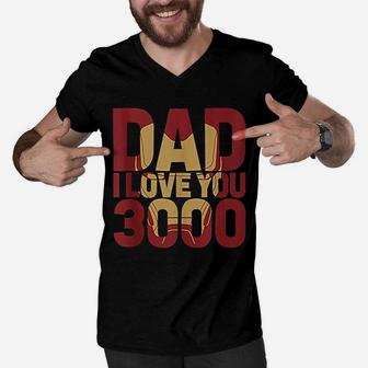 Dad I Love You 3000 Men V-Neck Tshirt - Thegiftio UK