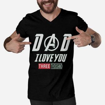Dad I Love You 3000 Men V-Neck Tshirt - Thegiftio UK