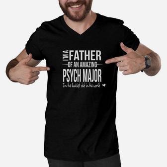 Dad Of A Psychology Major Future Psychologist Parent Men V-Neck Tshirt - Thegiftio UK