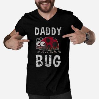Daddy Bug Funny Ladybug Lover Cute Dad Fathers Day Gift Men V-Neck Tshirt | Crazezy
