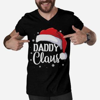 Daddy Claus Christmas Family Matching Pajama Santa Gift Sweatshirt Men V-Neck Tshirt | Crazezy CA