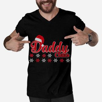 Daddy Claus Matching Family Christmas Pajamas Gifts Men V-Neck Tshirt | Crazezy CA