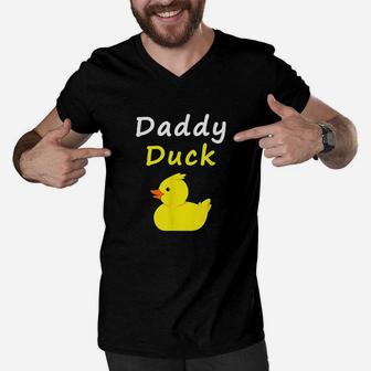 Daddy Duck Men V-Neck Tshirt | Crazezy CA
