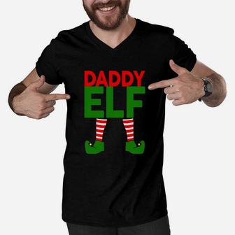 Daddy Elf Men V-Neck Tshirt | Crazezy DE
