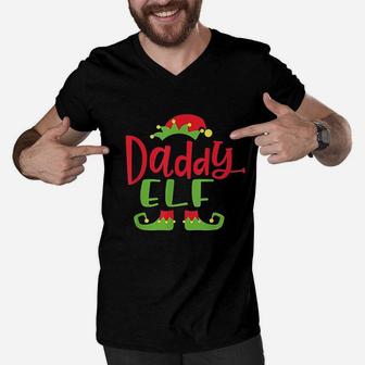 Daddy Elf Men V-Neck Tshirt | Crazezy AU