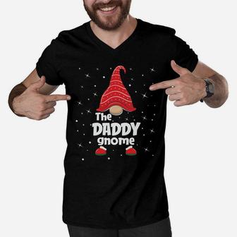 Daddy Gnome Family Matching Christmas Funny Gift Pajama Men V-Neck Tshirt | Crazezy AU