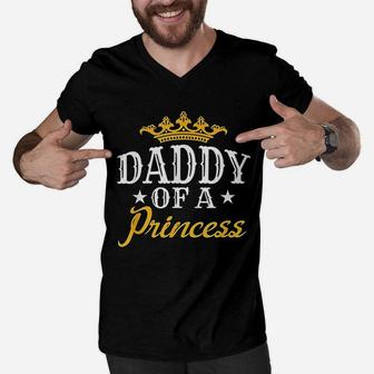 Daddy Of A Princess Men V-Neck Tshirt | Crazezy