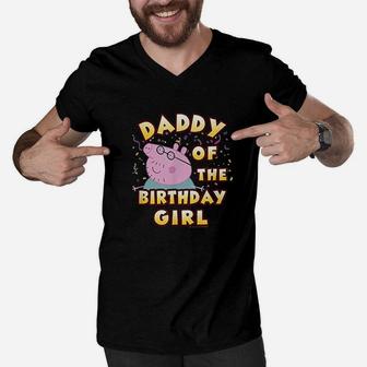 Daddy Of The Birthday Girl Men V-Neck Tshirt | Crazezy DE