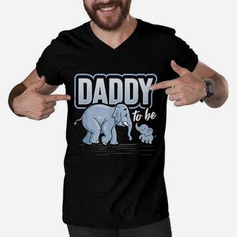 Daddy To Be Elephant Men V-Neck Tshirt | Crazezy UK