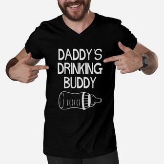 Daddys Drinking Buddy Men V-Neck Tshirt | Crazezy AU