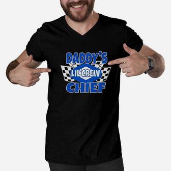 Daddys Lil Crew Chief Men V-Neck Tshirt | Crazezy UK