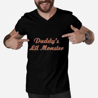 Daddys Lil Monster Men V-Neck Tshirt | Crazezy CA