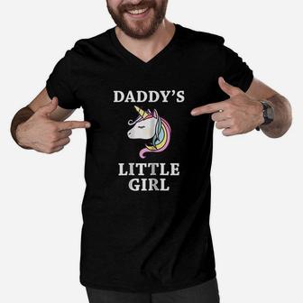 Daddys Little Girl Men V-Neck Tshirt | Crazezy CA
