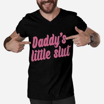 Daddys Little Slat Daddys Men V-Neck Tshirt | Crazezy DE
