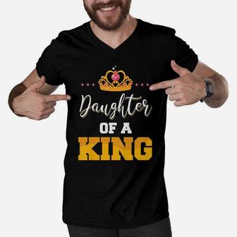 Daughter Of A King Father And Daughter Matching Men V-Neck Tshirt | Crazezy