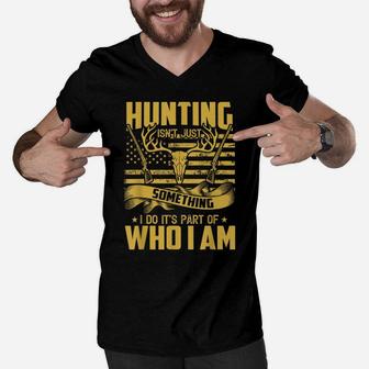 Deer Elk Buck Hunting Hunter Dad Gift Men V-Neck Tshirt | Crazezy