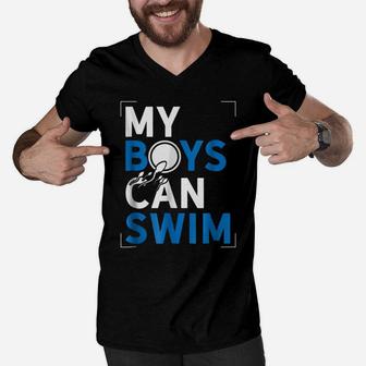 Expectant Father Shirt First Time Daddy Dad Funny Boys Swim Men V-Neck Tshirt | Crazezy