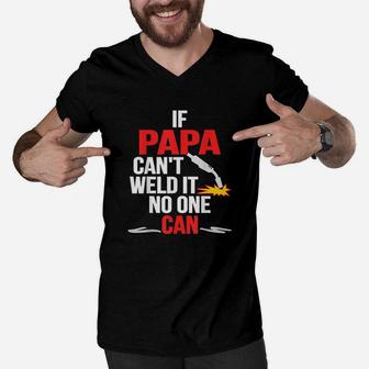 Fathers Day Welder Dad Men Wife Daughter Son Men V-Neck Tshirt | Crazezy