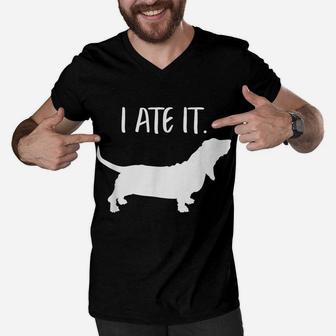 Funny Basset Hound Dog Dad Mom Owner Lover Men V-Neck Tshirt | Crazezy DE