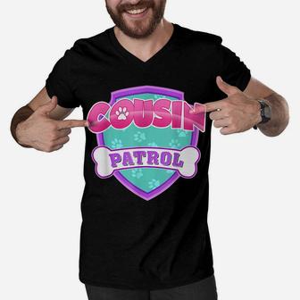 Funny Cousin Patrol - Dog Mom, Dad For Men Women Men V-Neck Tshirt | Crazezy
