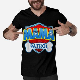 Funny Mama Patrol - Dog Mom, Dad For Men Women Men V-Neck Tshirt | Crazezy UK