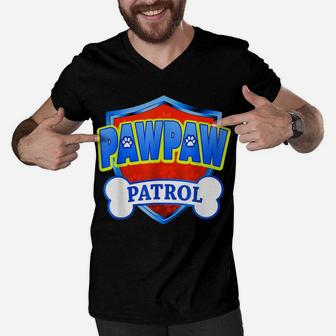 Funny Pawpaw Patrol - Dog Mom, Dad For Men Women Men V-Neck Tshirt | Crazezy