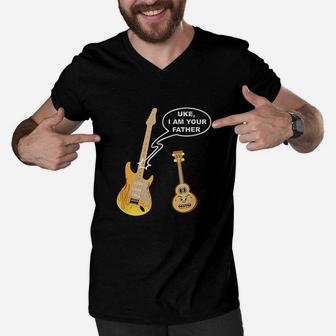 Funny Ukulele Guitar Uke I Am Your Father Men V-Neck Tshirt | Crazezy UK