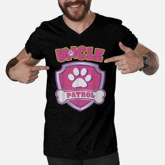 Funny Uncle Patrol - Dog Mom, Dad For Men Women Men V-Neck Tshirt | Crazezy